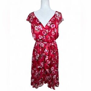 NWT Elie Tahari Floral Velvet Burnout Midi Dress